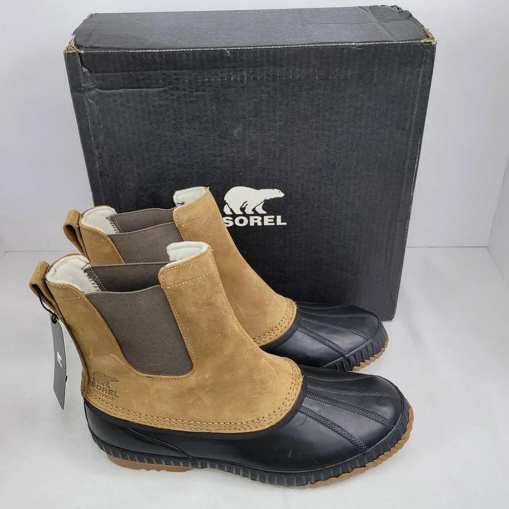 Sorel Cheyanne II Chelsea Boot Men's Black Elk NM2609-286 US Size 11.5 NWT